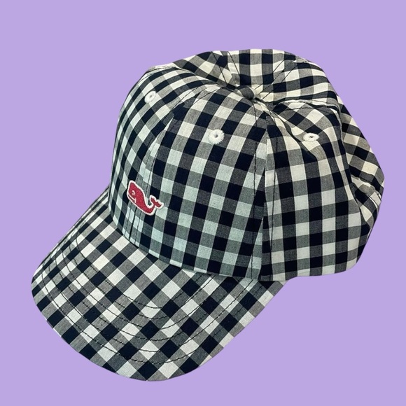 Kids Vineyard Vines gingham hat in deep bay NWT - Picture 4 of 5
